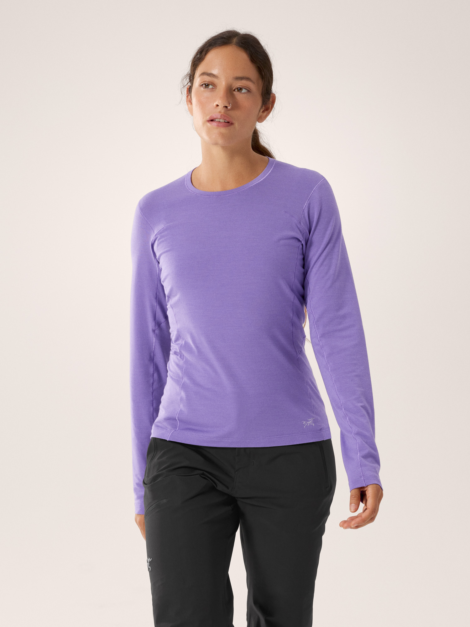 F25-X000009046-Satoro-SL-Merino-Wool-Crew-Neck-LS-Dk-Aster-Women-s-Front-View