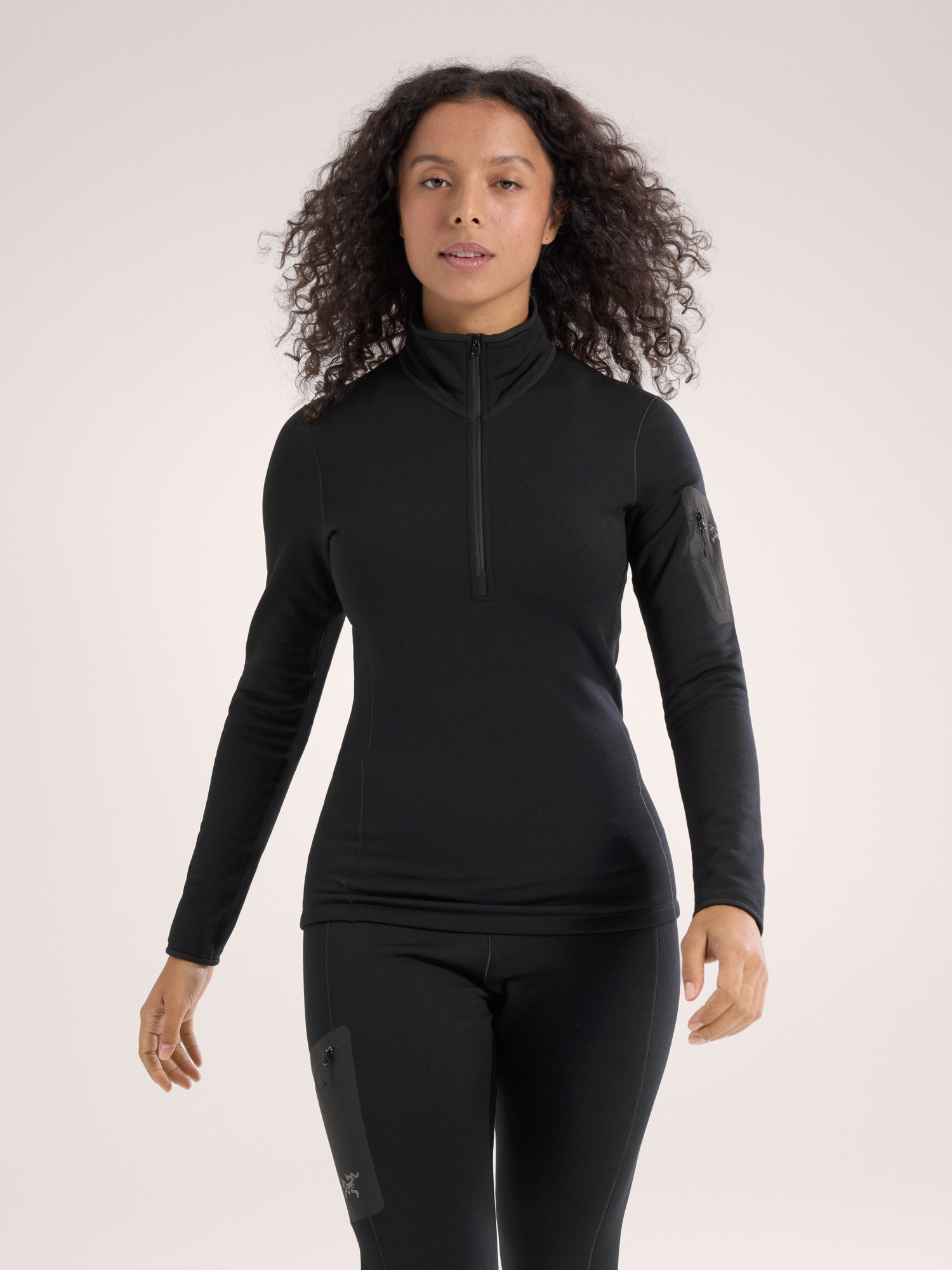 F25-X000009065-Kyanite-Baselayer-Zip-Neck-Black-Women-s-Front-View